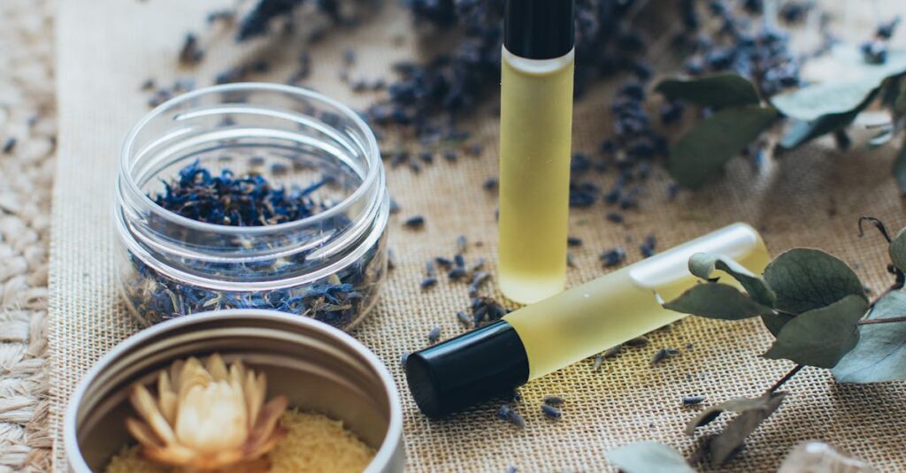 Elevate your relaxation with aromatherapy essentials featuring lavender and massage oils.